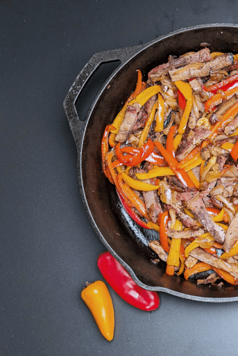 Leftover Steak Fajitas
